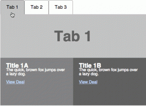 Interactive Tabs for Email example by Freshinbox
