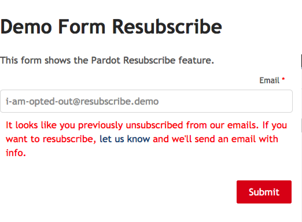 Salesforce Pardot Resubscribe Process