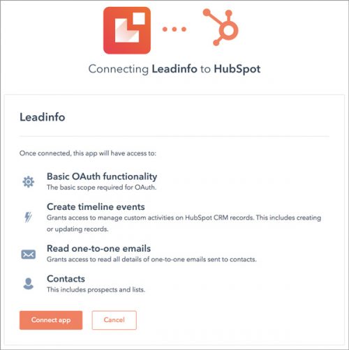 Leadinfo Hubspot Connect